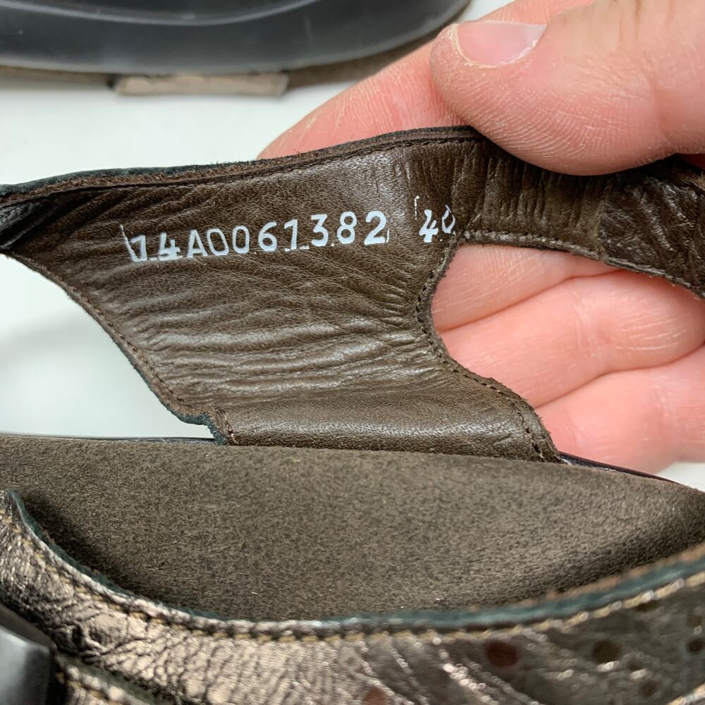 Mephisto Women's 40 US 10 Bronze Metallic Sling Back Sandals Adjustable Comfort - Picture 7 of 8